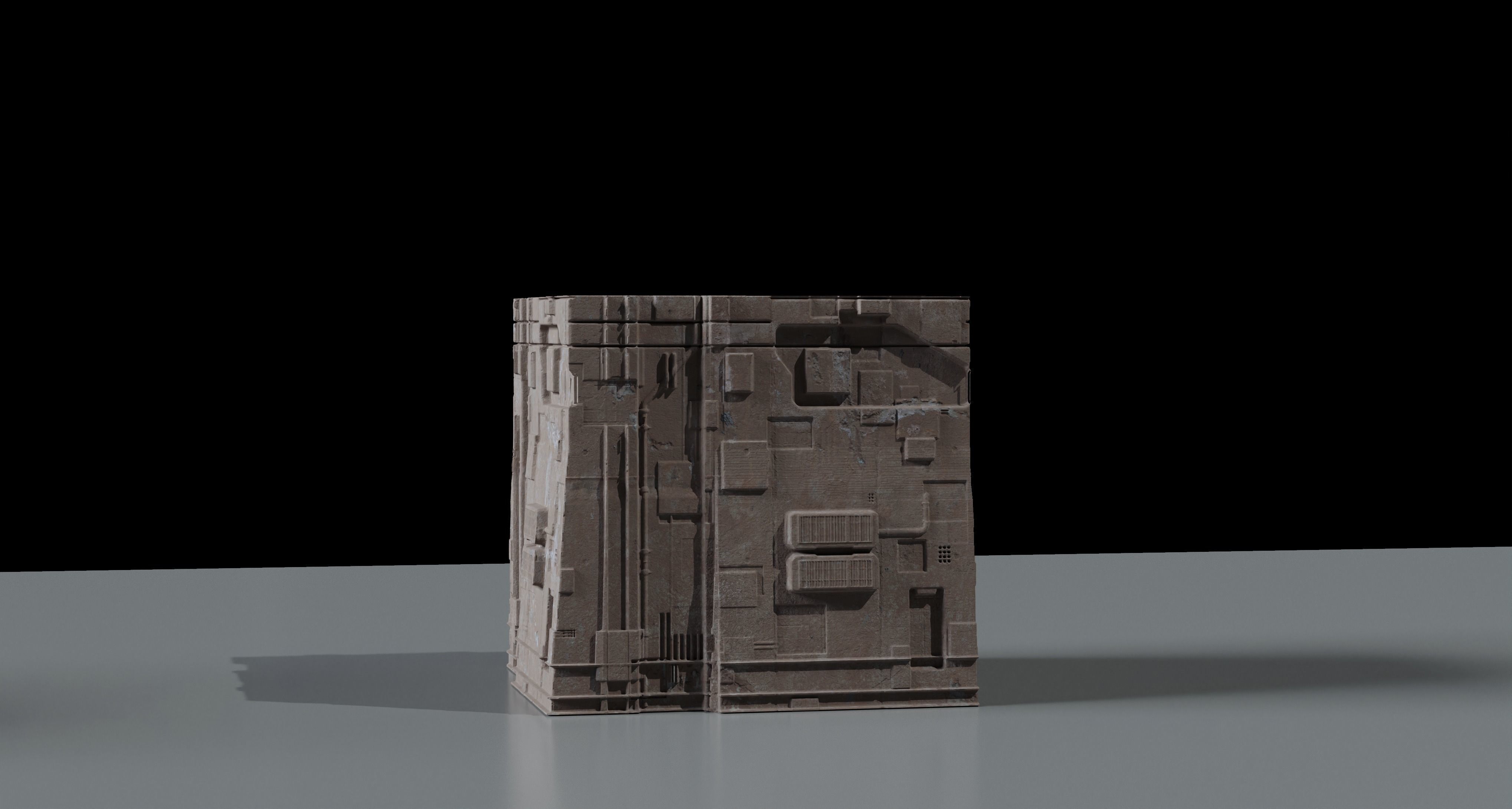 Ancient Sci-Fi Kitbash 3D Assets 3D model_4