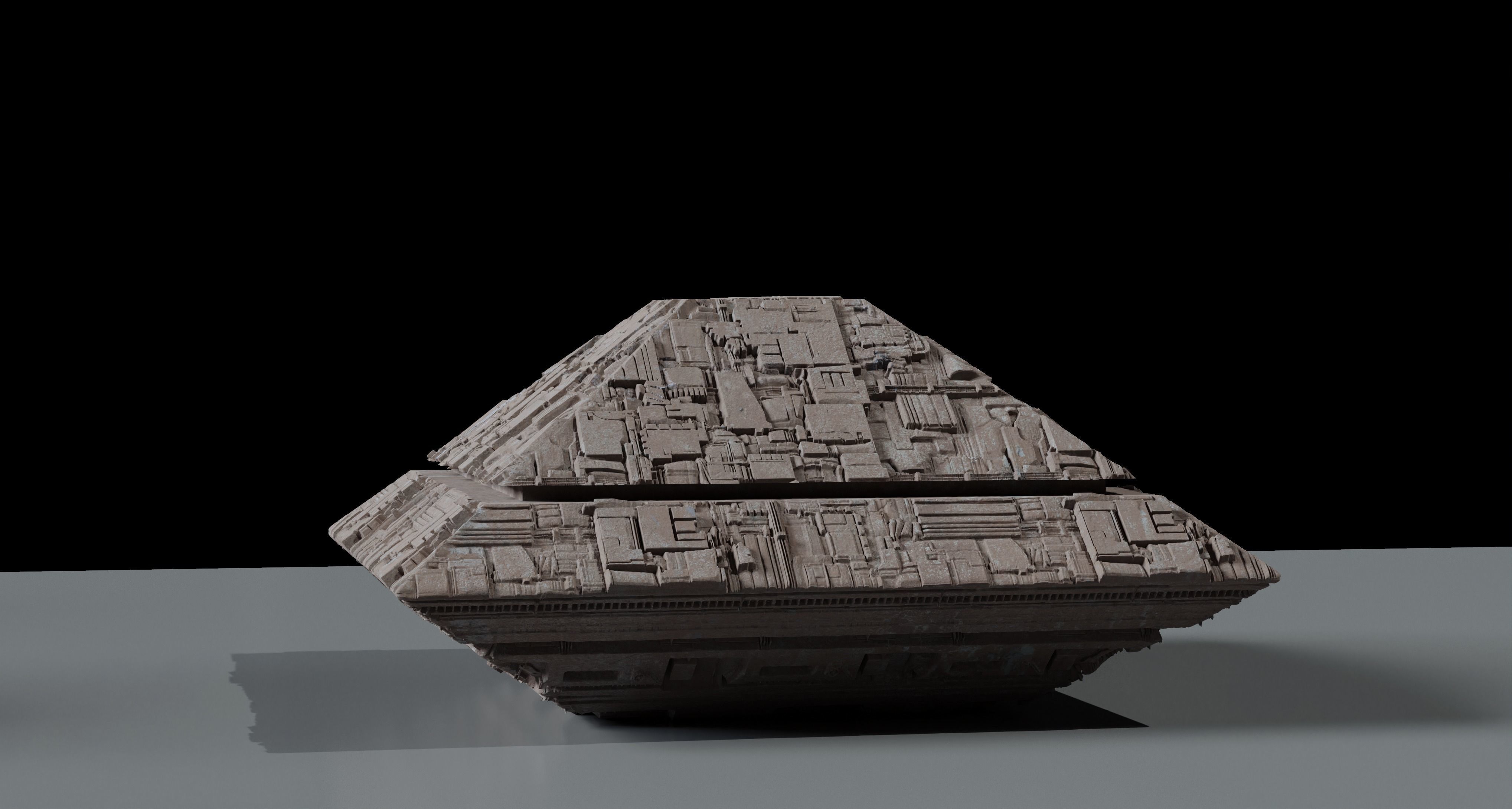 Ancient Sci-Fi Kitbash 3D Assets 3D model_12