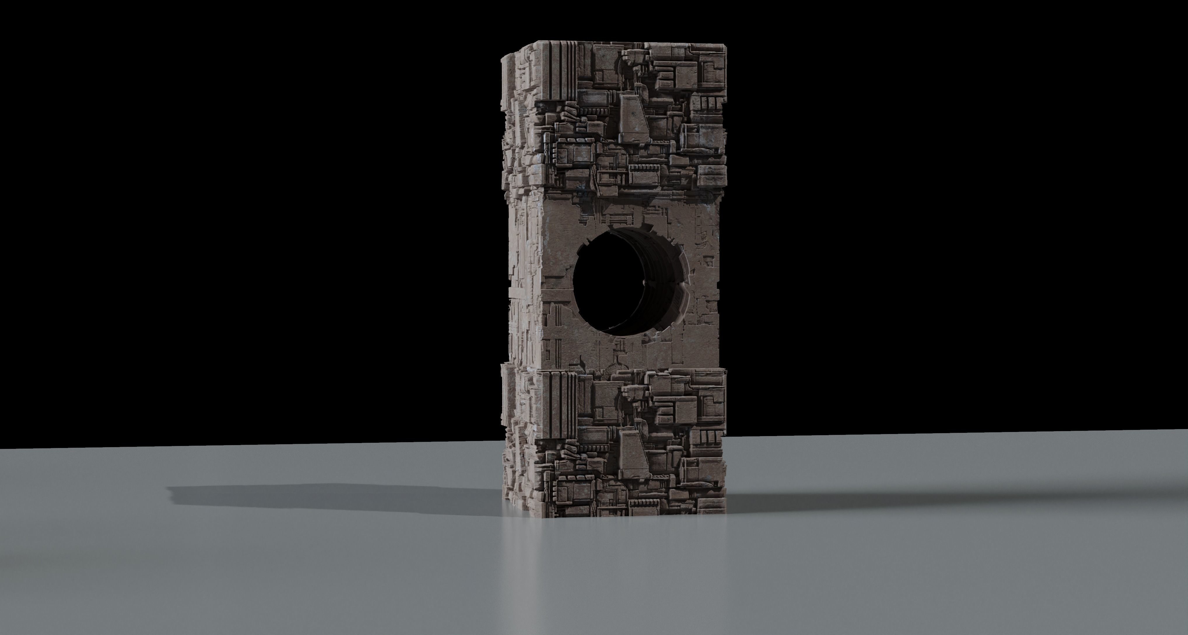 Ancient Sci-Fi Kitbash 3D Assets 3D model_3