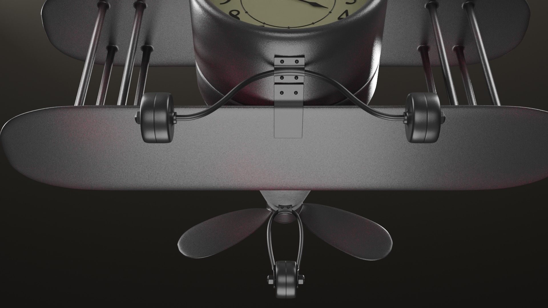 clock plane 3D model_4