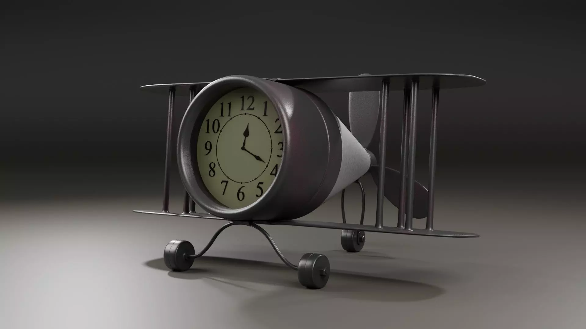 clock plane 3D model_0