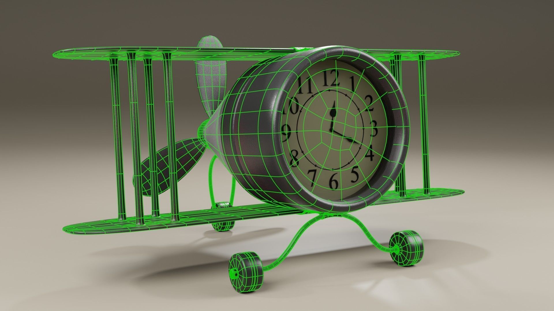 clock plane 3D model_6