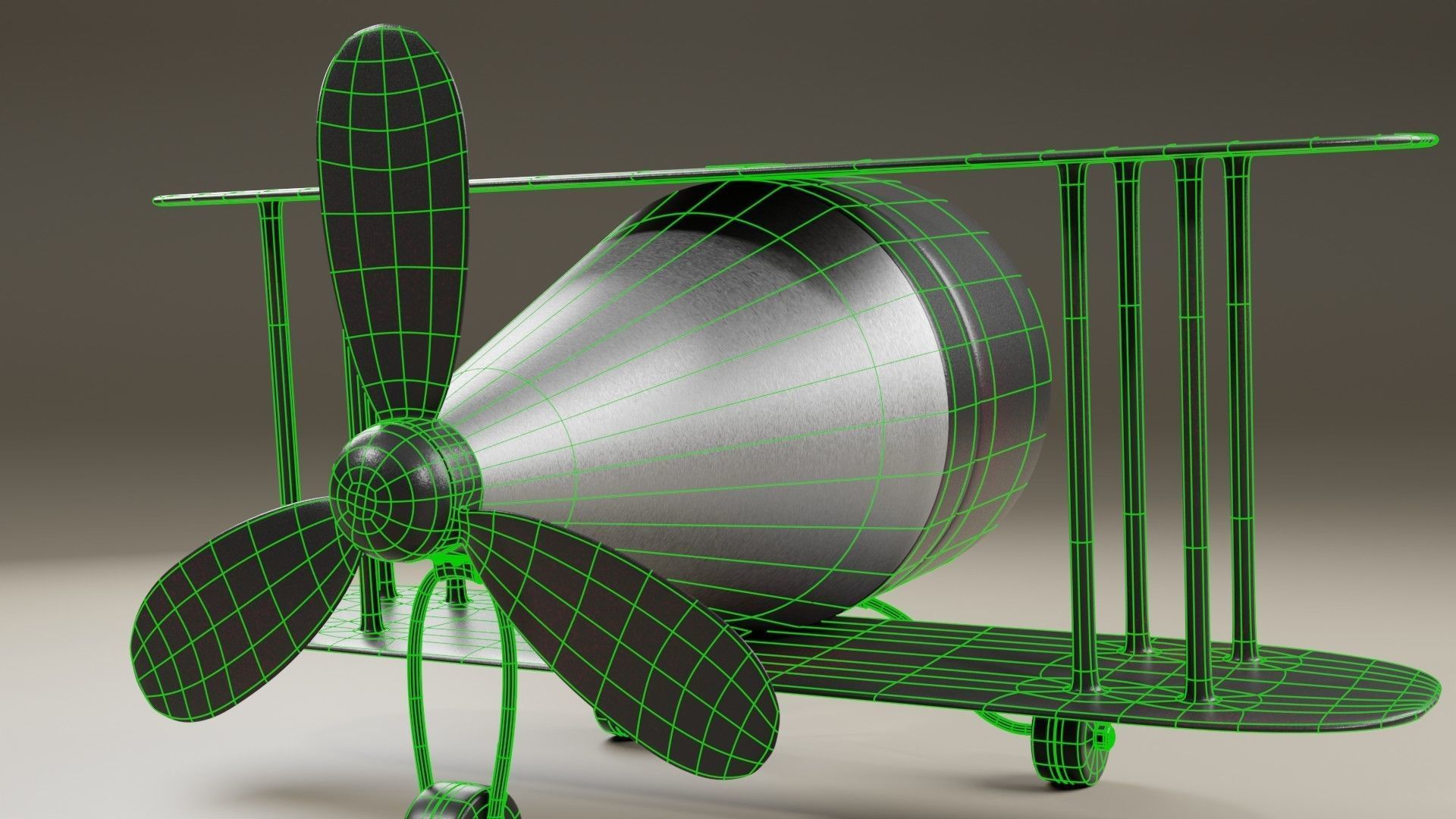 clock plane 3D model_9