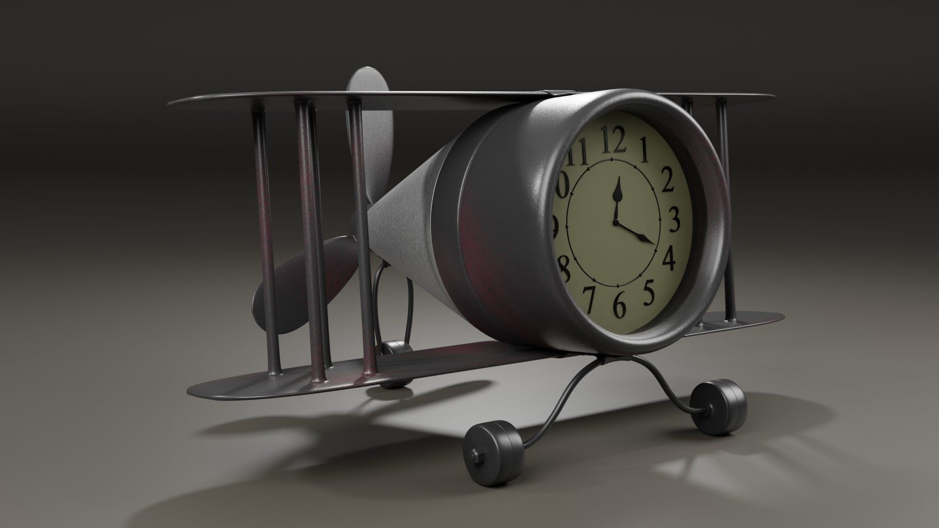 clock plane 3D model_2