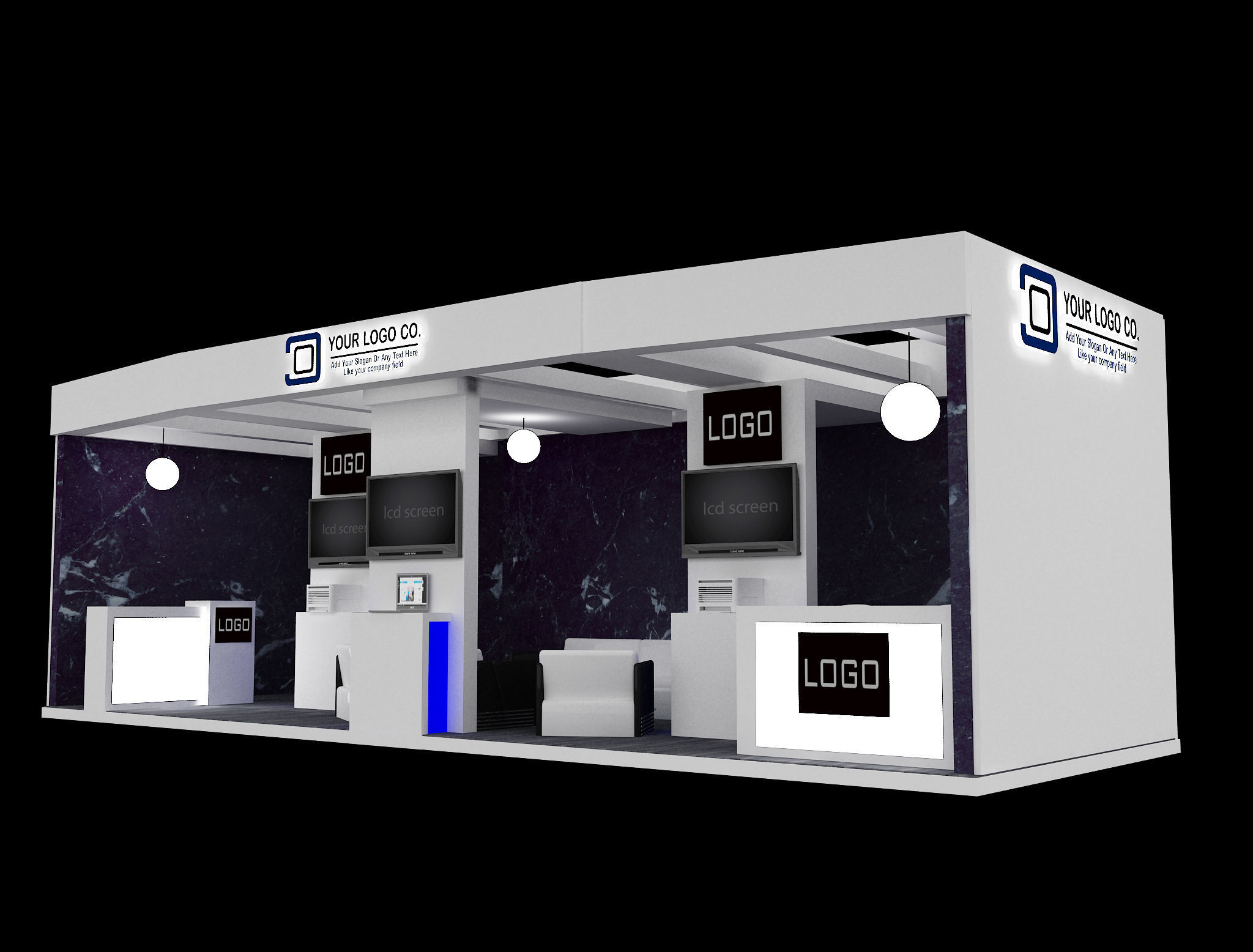 Booth Exhibition Stand a563c 3D model_10