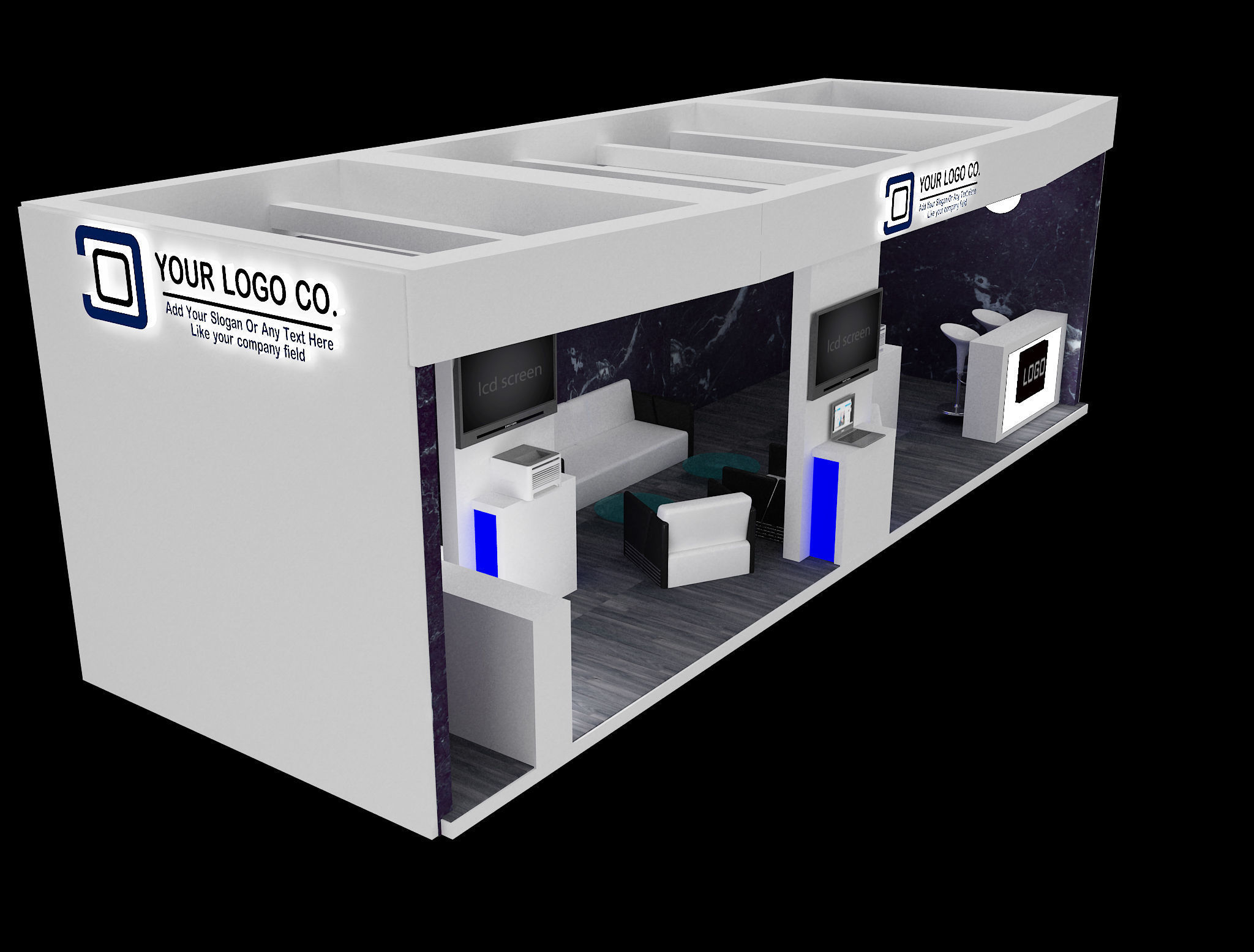 Booth Exhibition Stand a563c 3D model_8