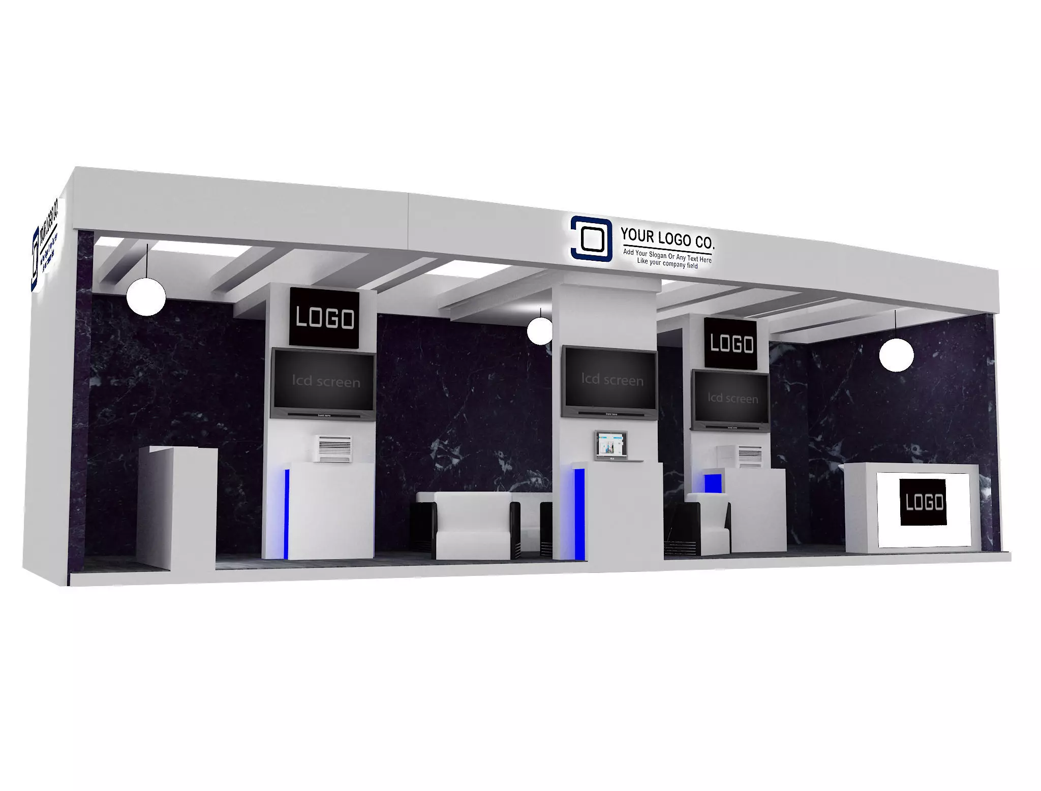 Booth Exhibition Stand a563c 3D model_0