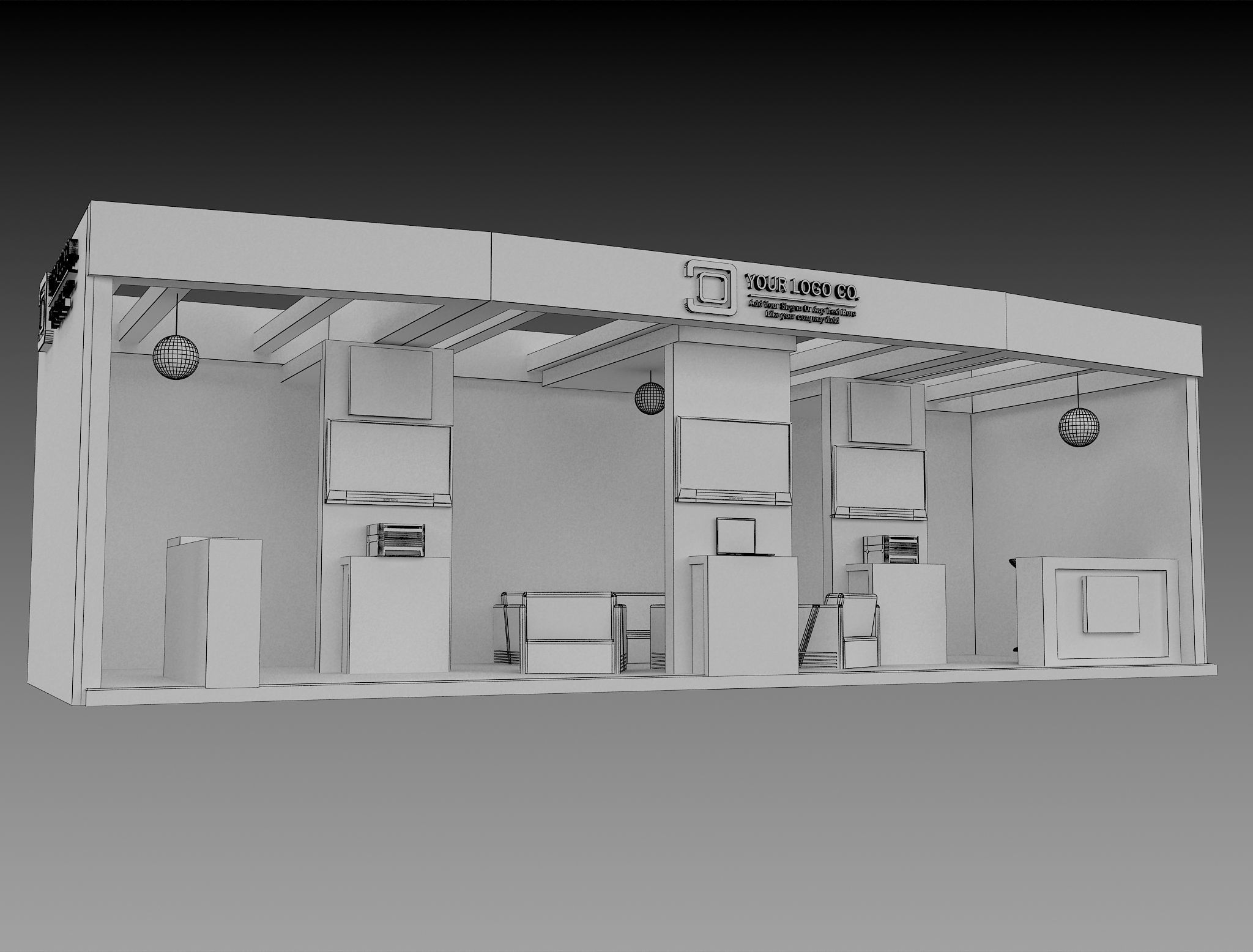 Booth Exhibition Stand a563c 3D model_1