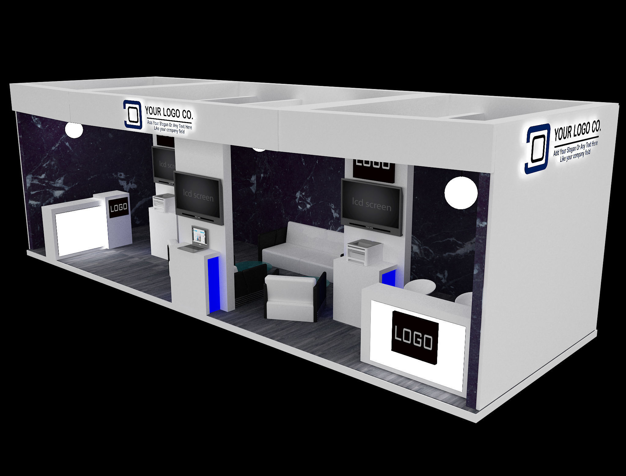 Booth Exhibition Stand a563c 3D model_6