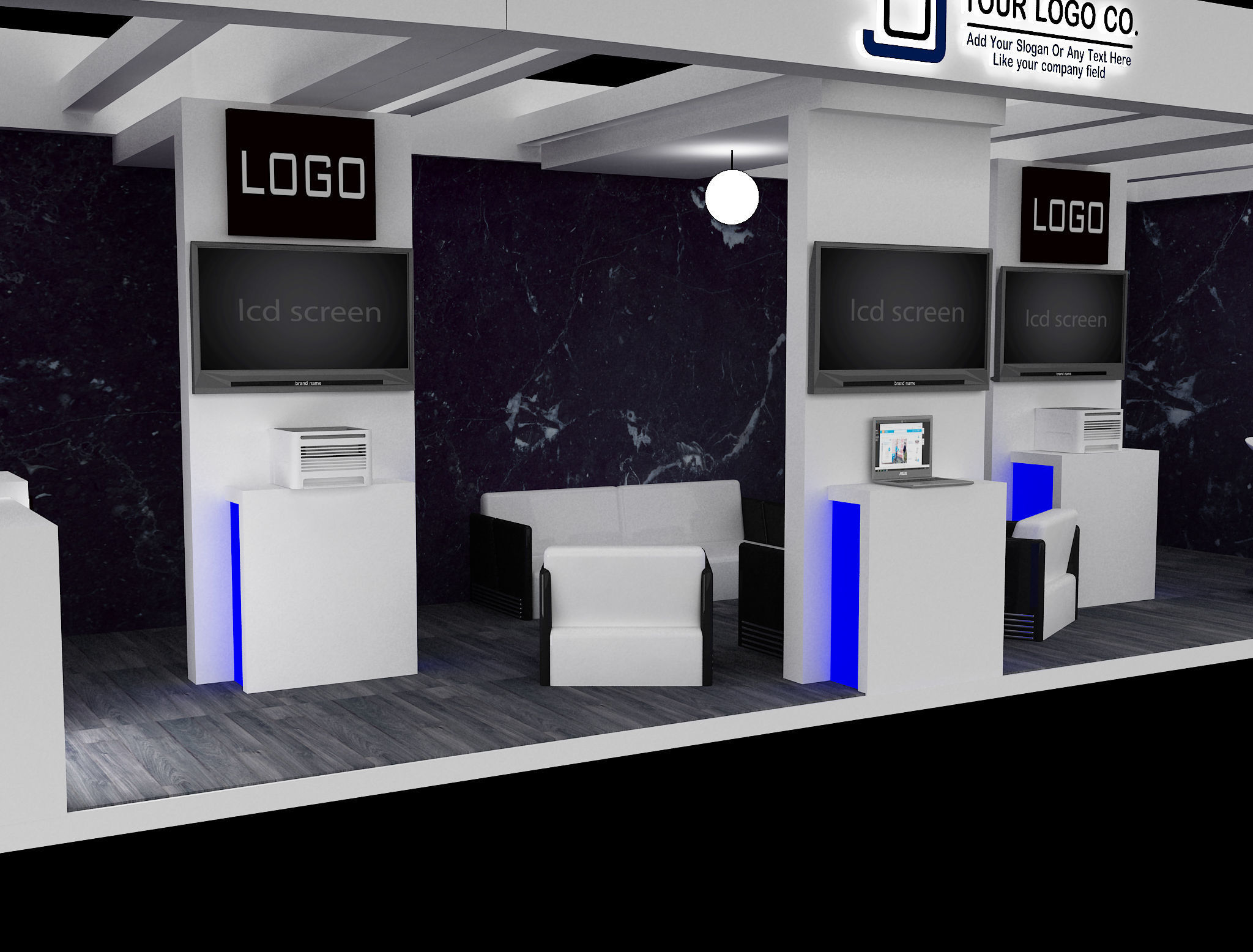 Booth Exhibition Stand a563c 3D model_12