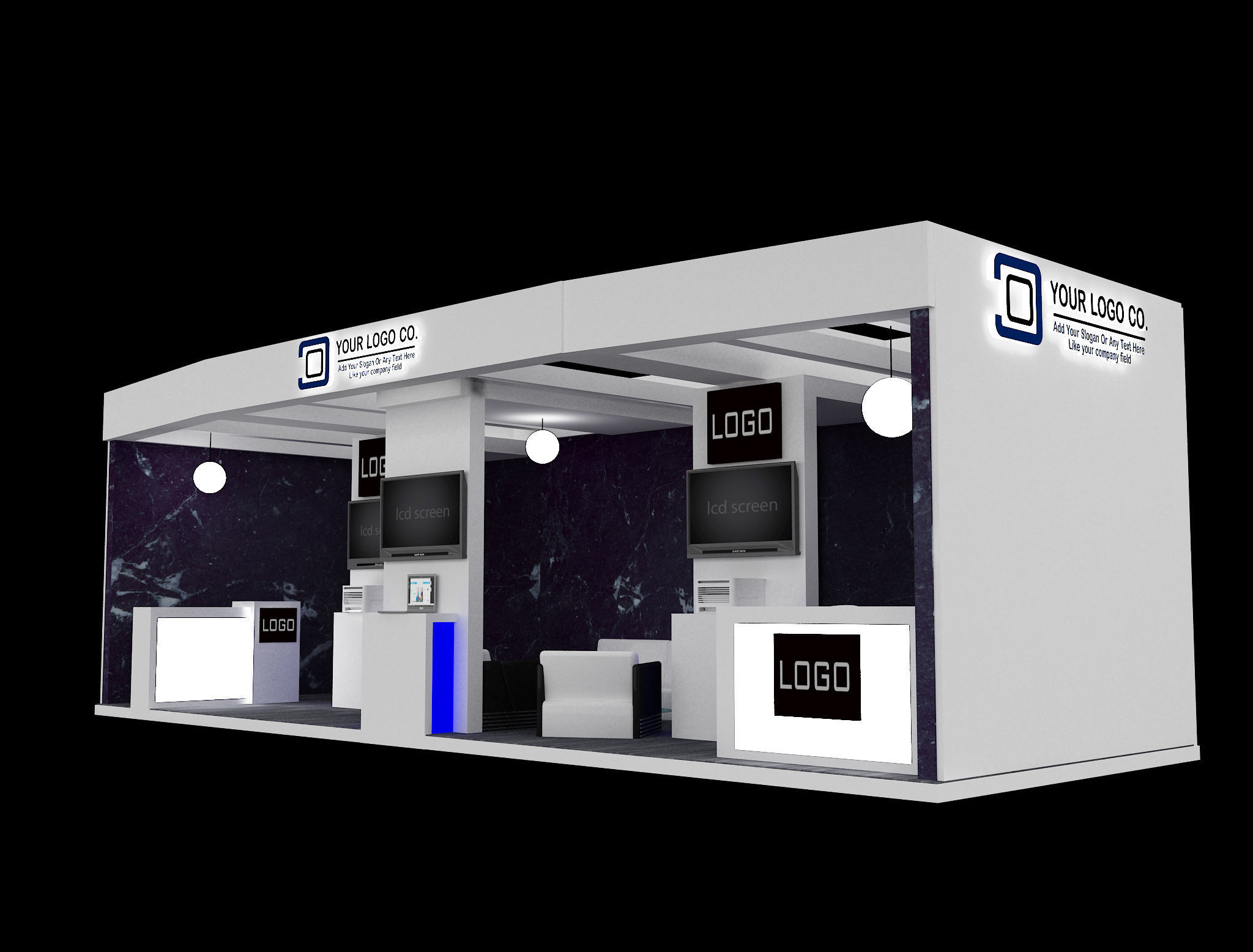 Booth Exhibition Stand a563c 3D model_2