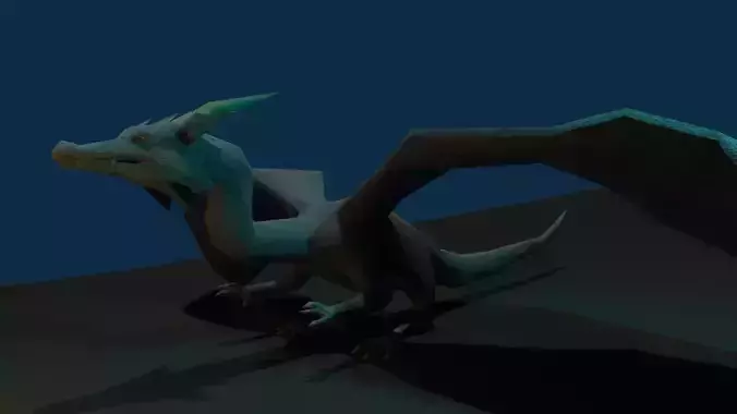 Low Poly Fantasy Dragon with custom animations