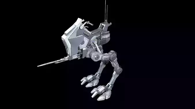 Sci fi Starwars Walker Low-poly 3D model Sci fi Starwars Walker Low-poly 3D model
