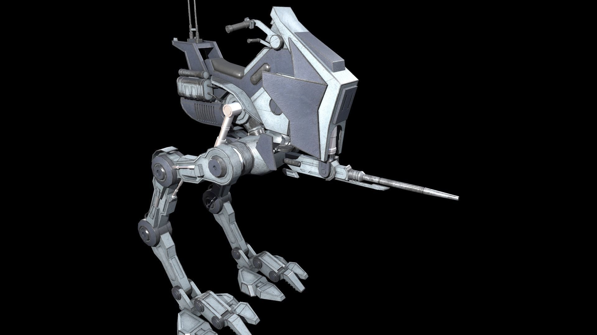 Sci fi Starwars Walker Low-poly 3D model_18