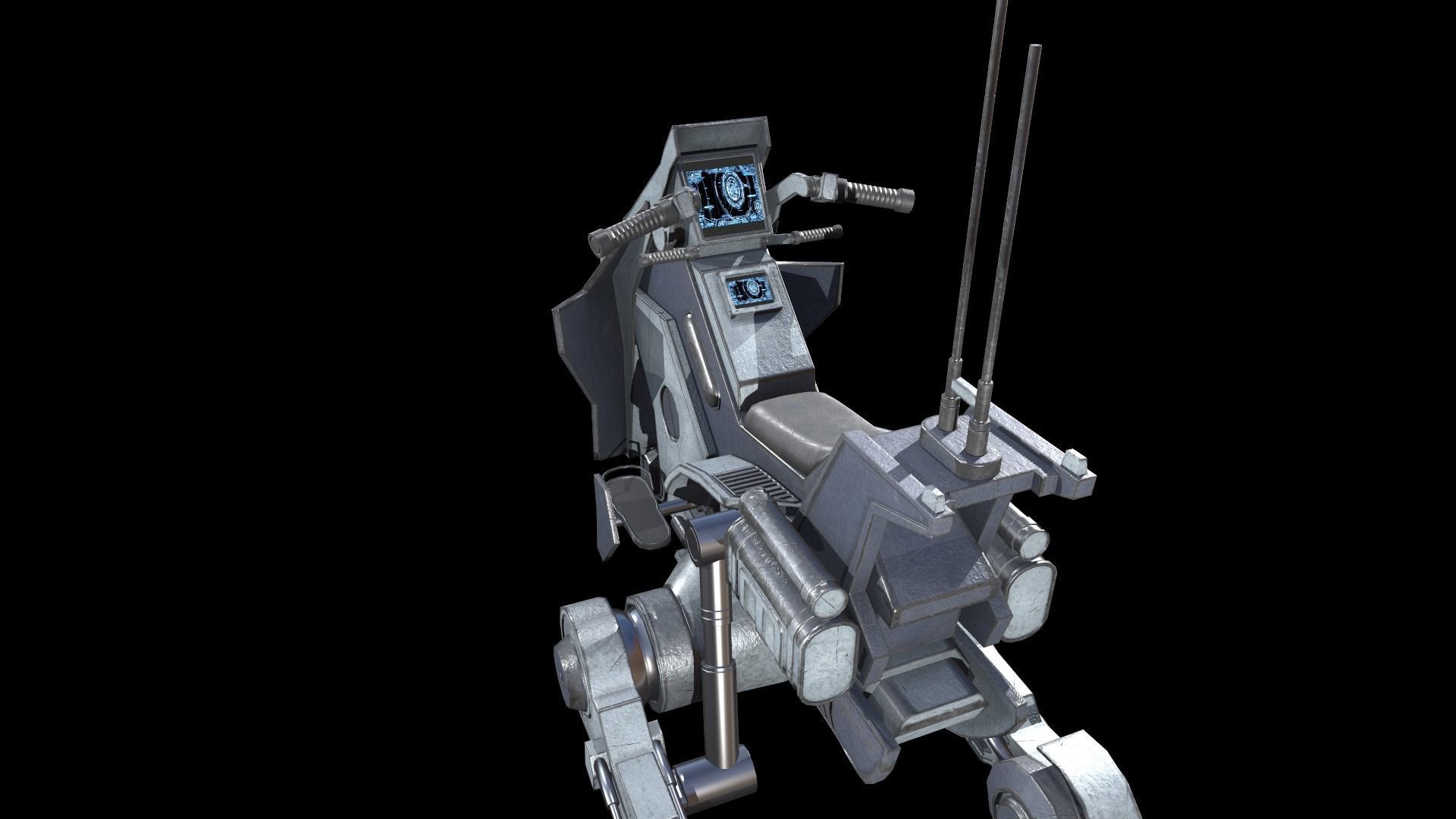 Sci fi Starwars Walker Low-poly 3D model_24