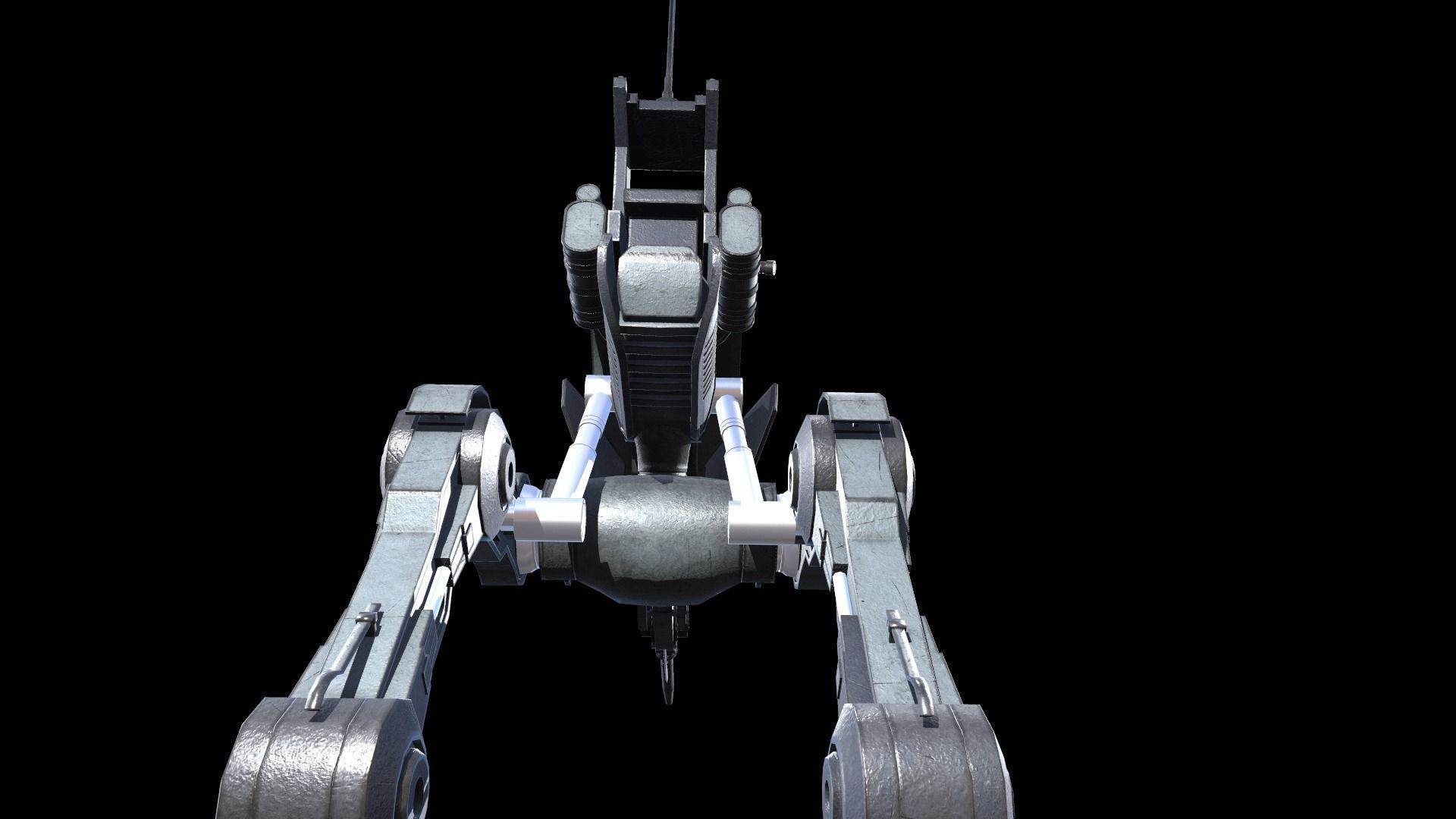 Sci fi Starwars Walker Low-poly 3D model_17