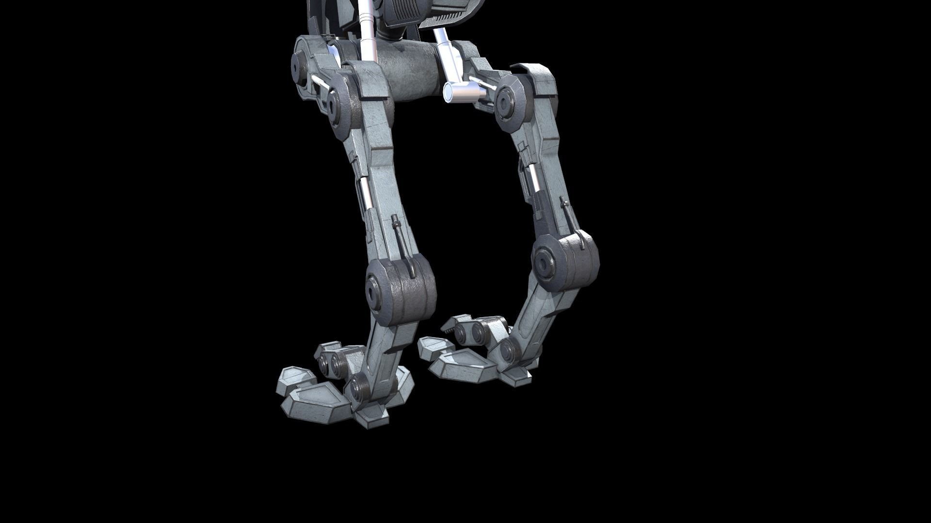 Sci fi Starwars Walker Low-poly 3D model_5