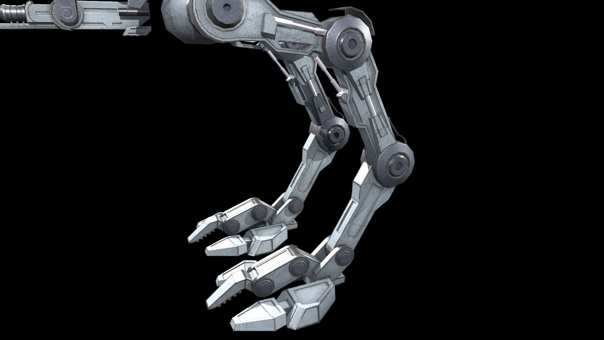 Sci fi Starwars Walker Low-poly 3D model_4