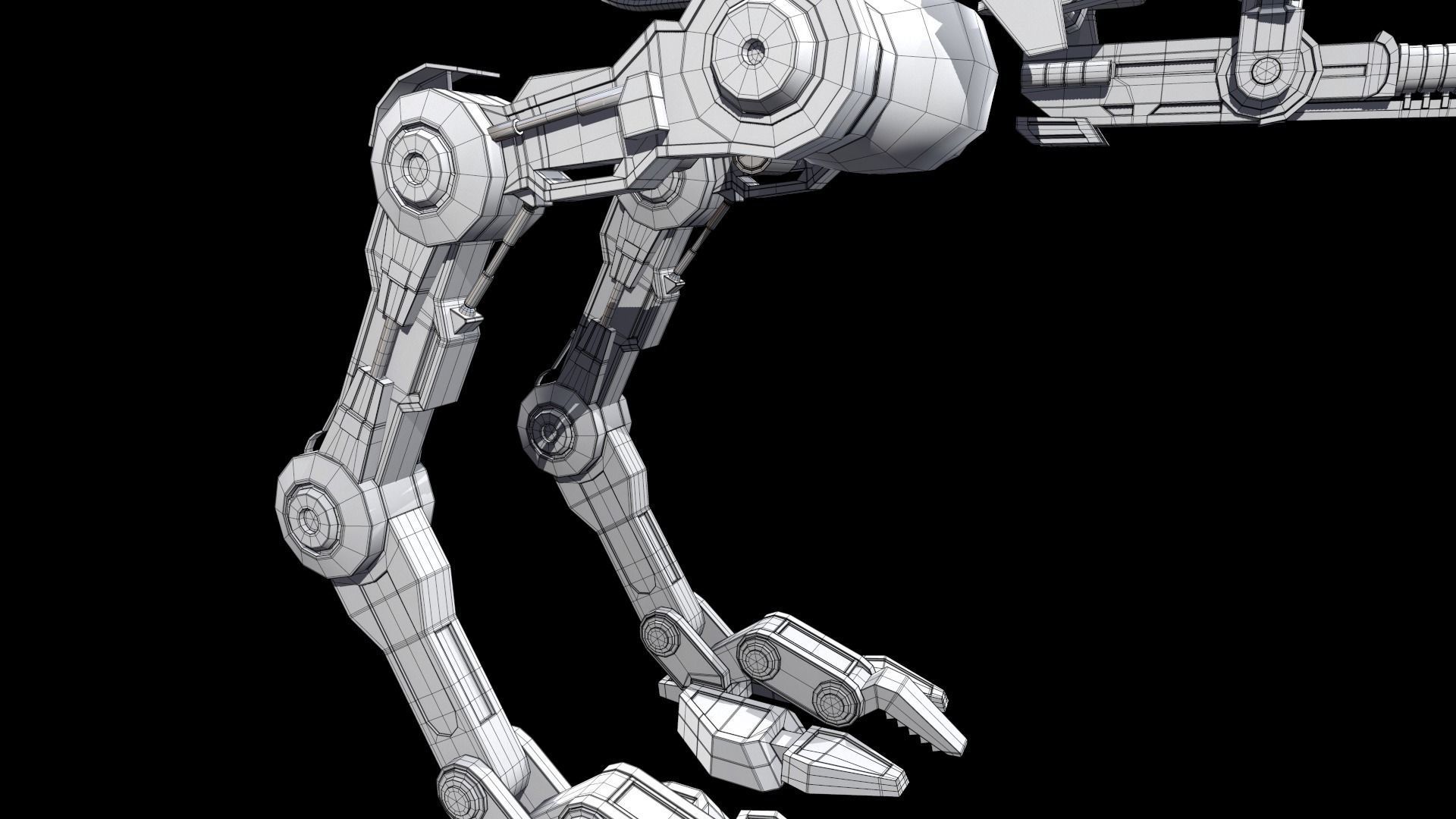 Sci fi Starwars Walker Low-poly 3D model_44