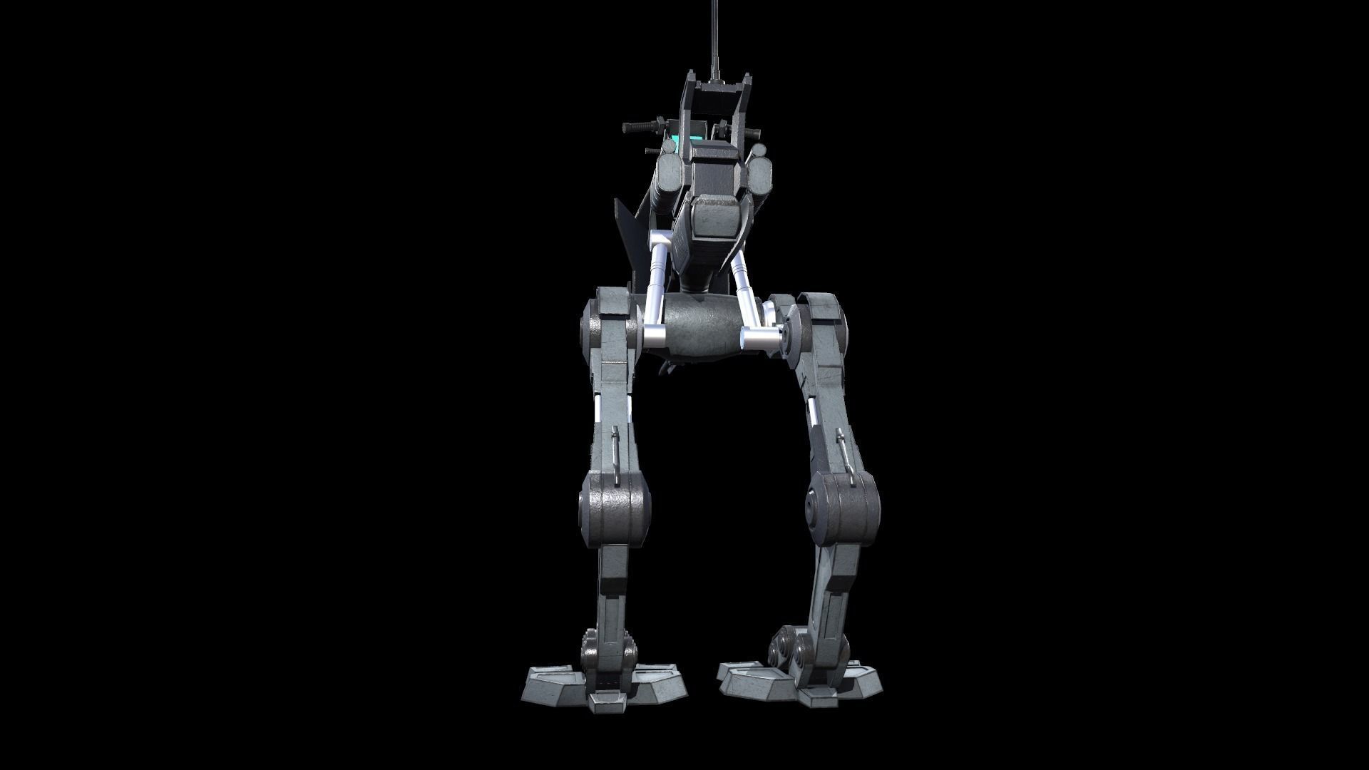 Sci fi Starwars Walker Low-poly 3D model_16