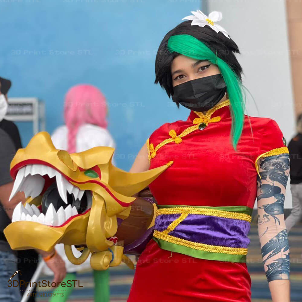 Fishbones Firecracker Cosplay League of Legends - STL File 3D print model_6