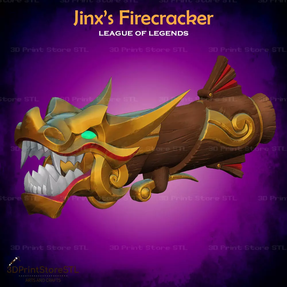 Fishbones Firecracker Cosplay League of Legends - STL File 3D print model_0