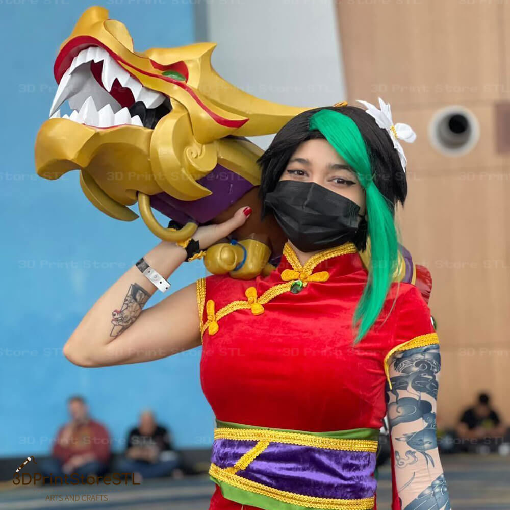 Fishbones Firecracker Cosplay League of Legends - STL File 3D print model_5