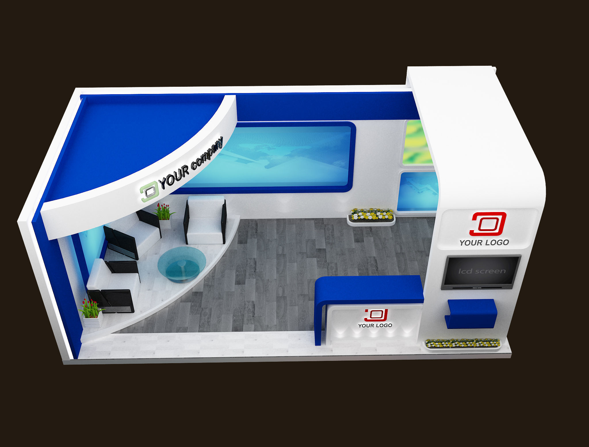 Booth Exhibition Stand a564a 3D model_10