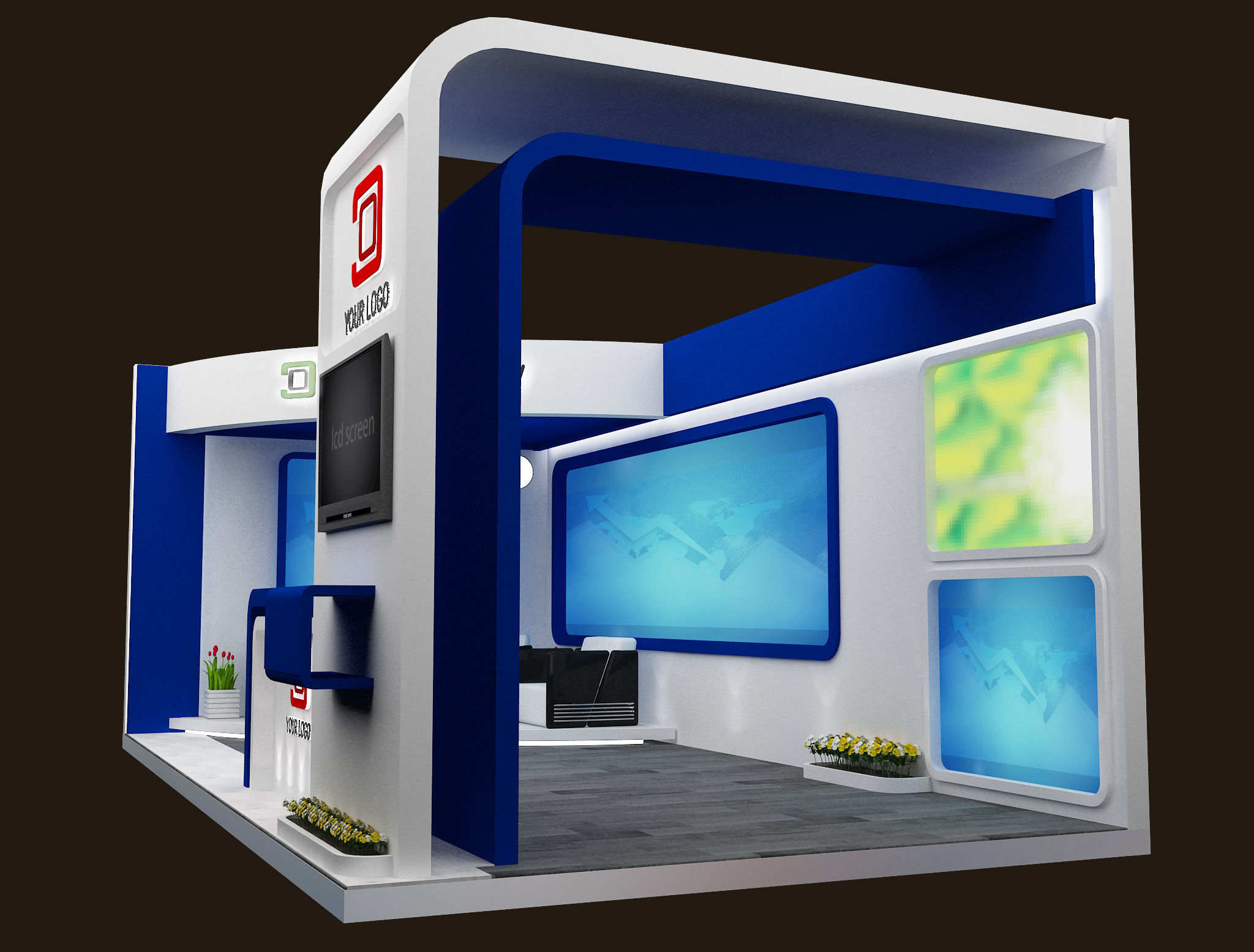 Booth Exhibition Stand a564a 3D model_6