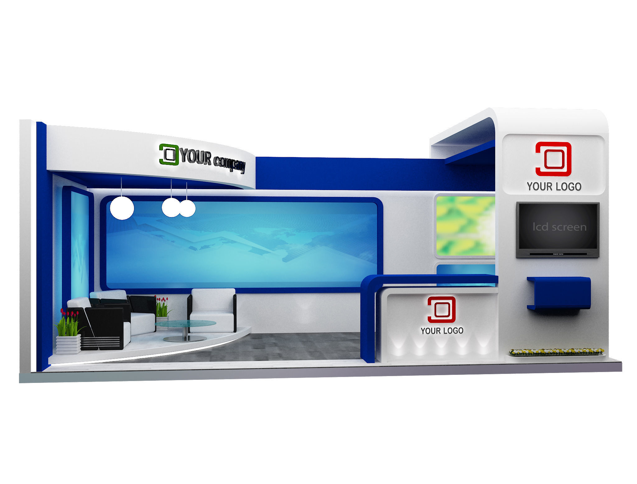 Booth Exhibition Stand a564a 3D model_2