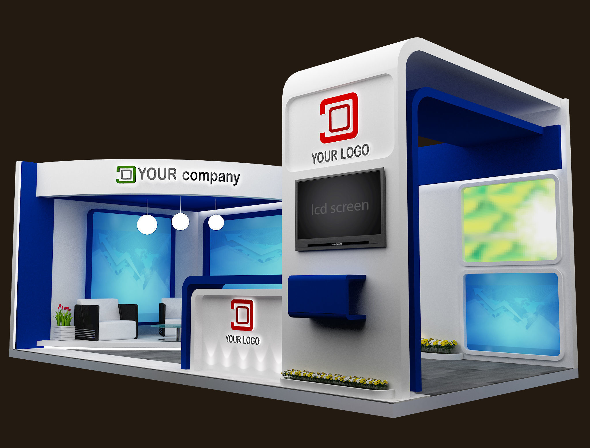 Booth Exhibition Stand a564a 3D model_4