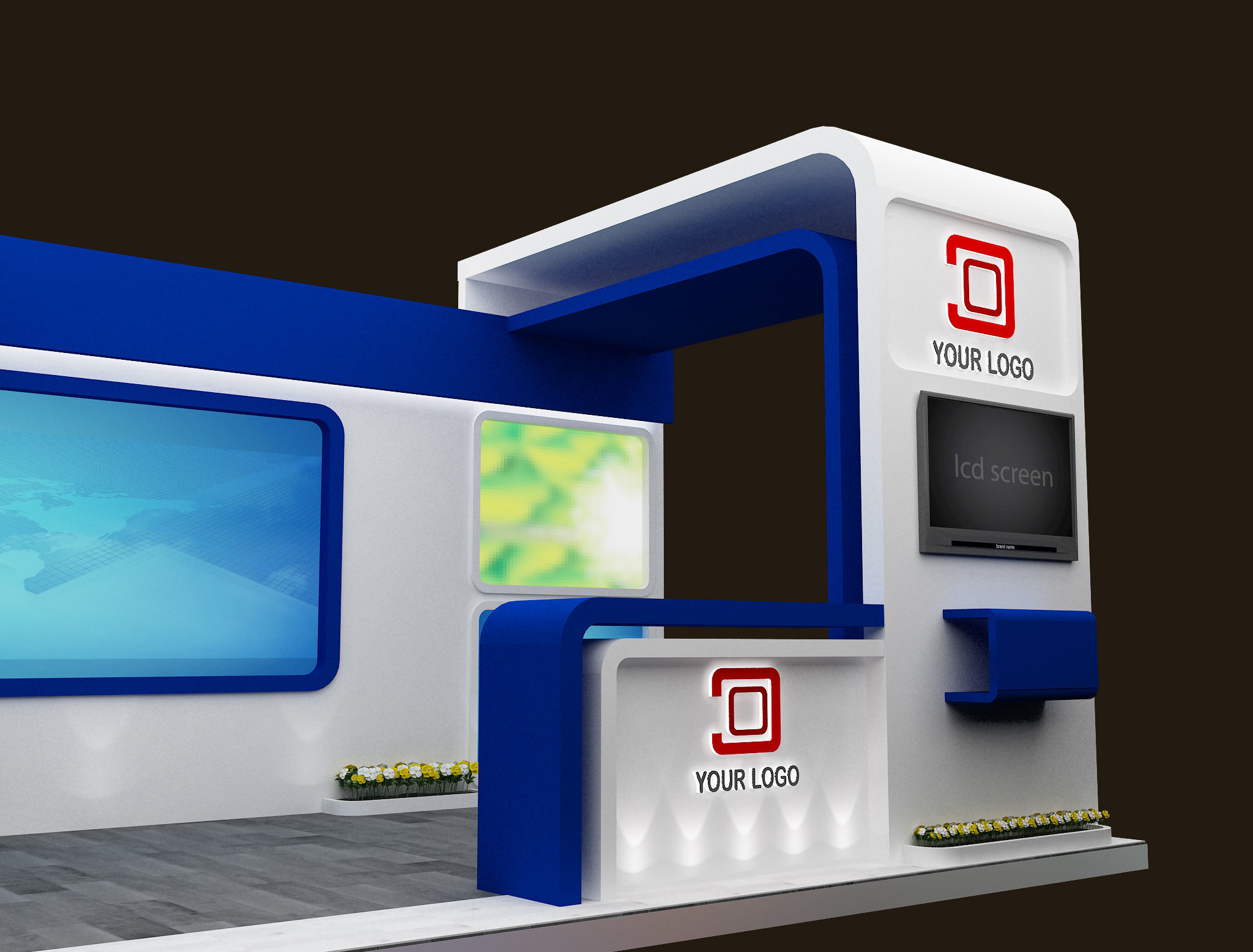 Booth Exhibition Stand a564a 3D model_14