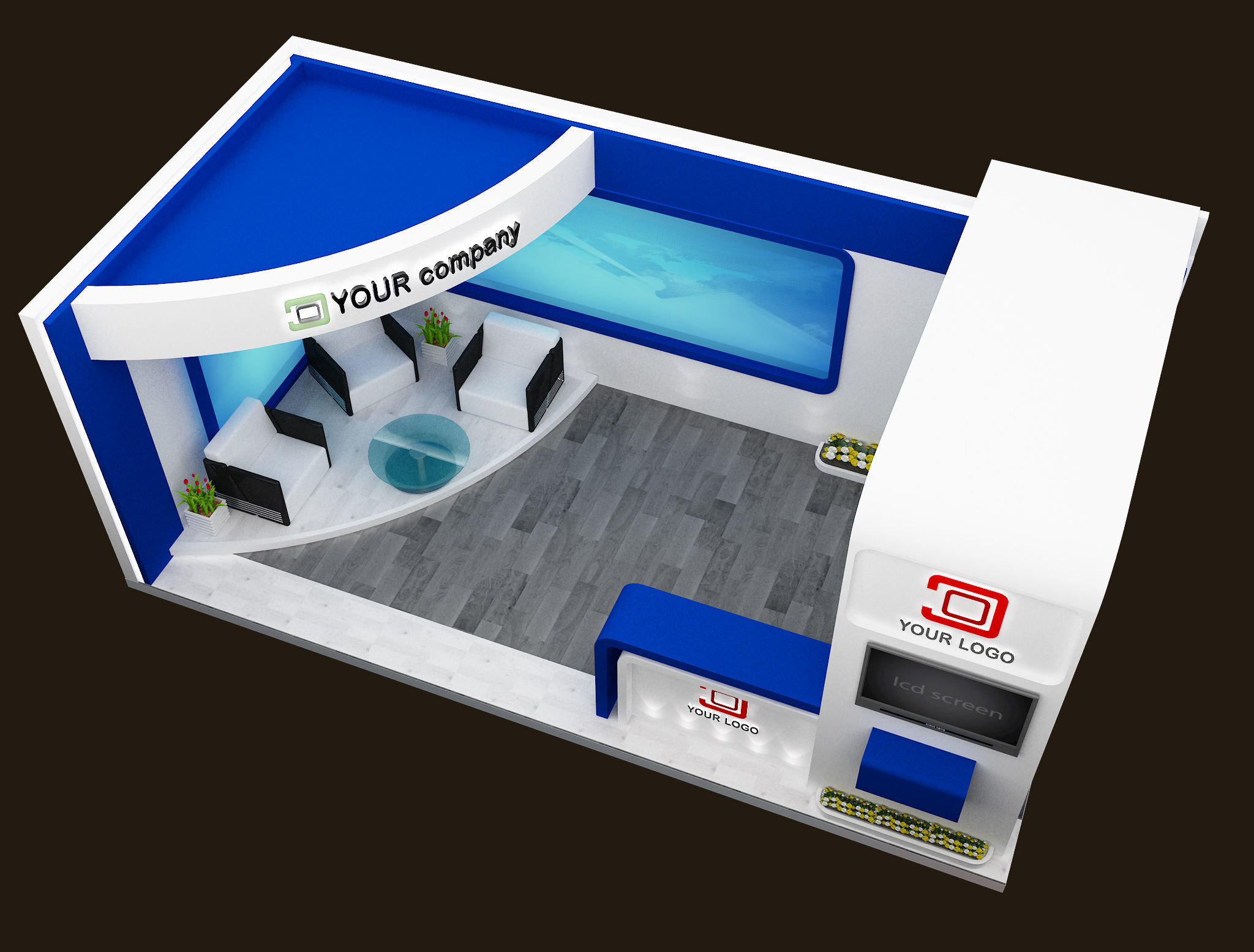 Booth Exhibition Stand a564a 3D model_8