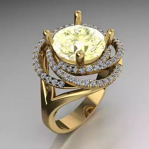 Wrapped diamond Ring