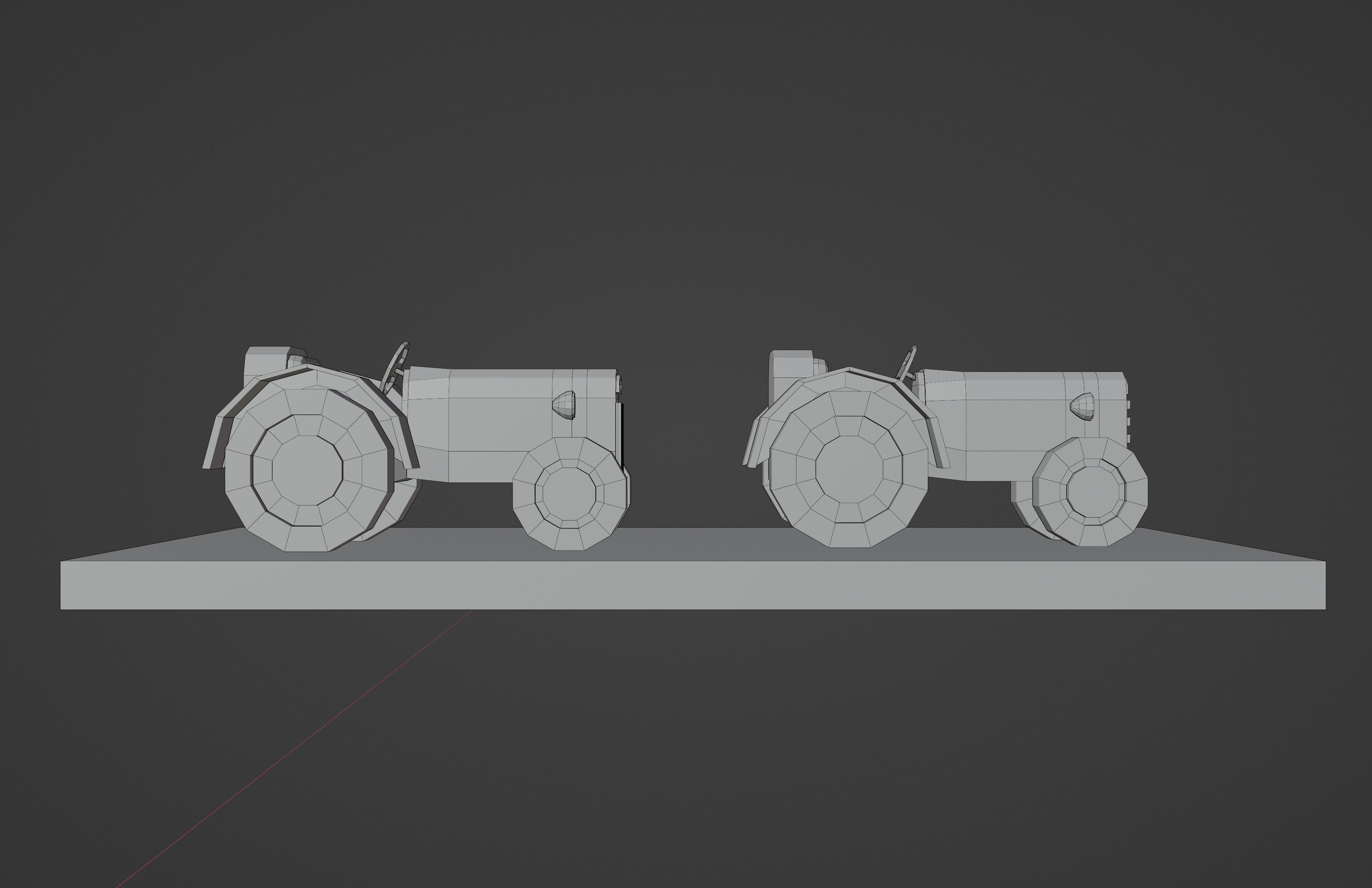 set of low-poly houses and other constructions Low-poly 3D model_31