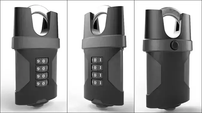 Padlock M2 Low-poly 3D model
