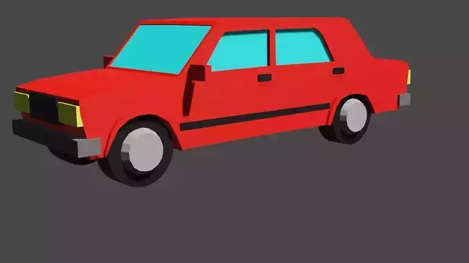 Low-Poly Vaz2107 Car