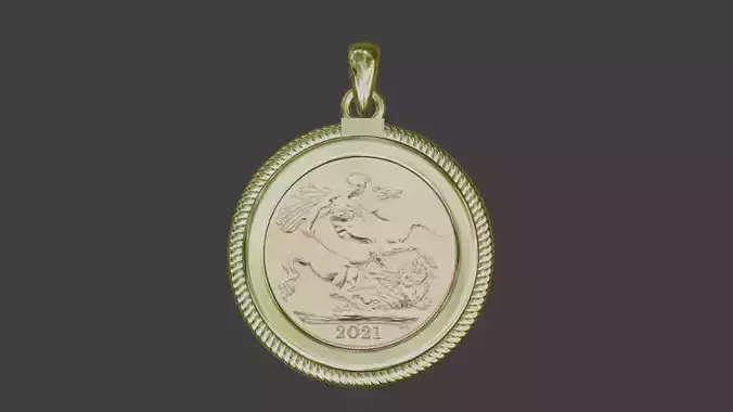 Full sovereign gold bezel mount 