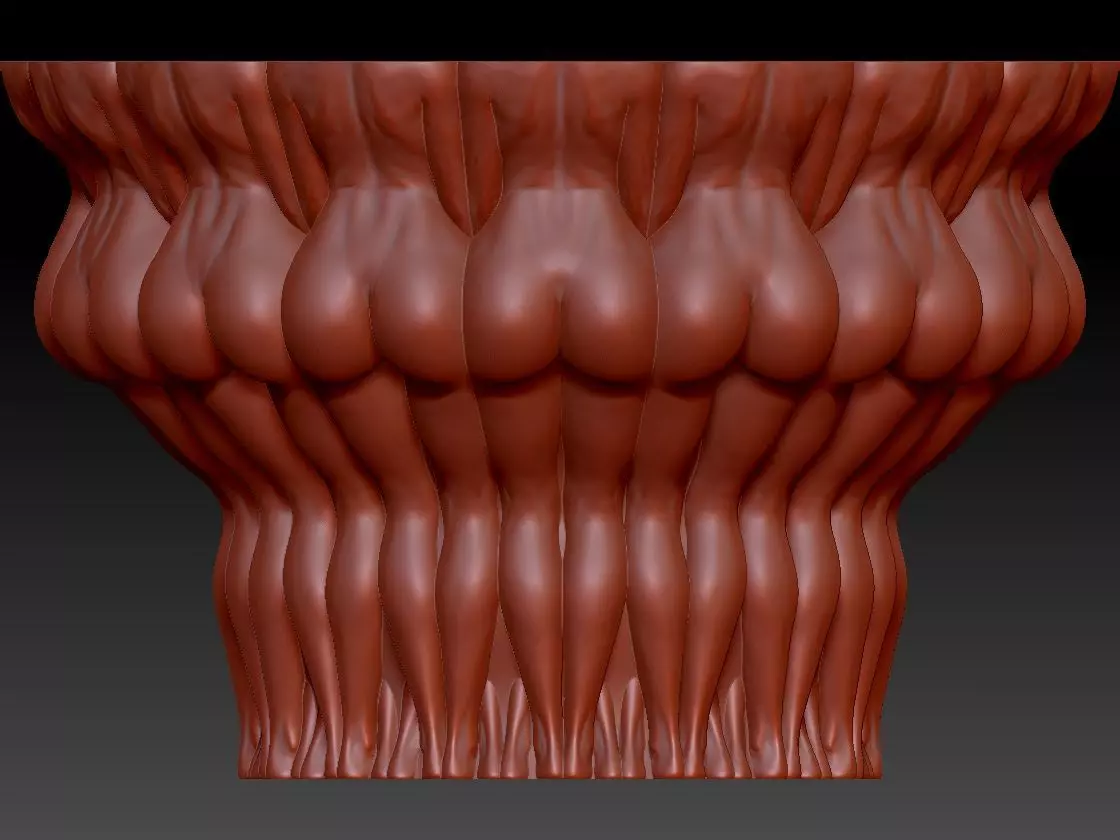 GIRLS ON POT OR BASE 3D print model_0