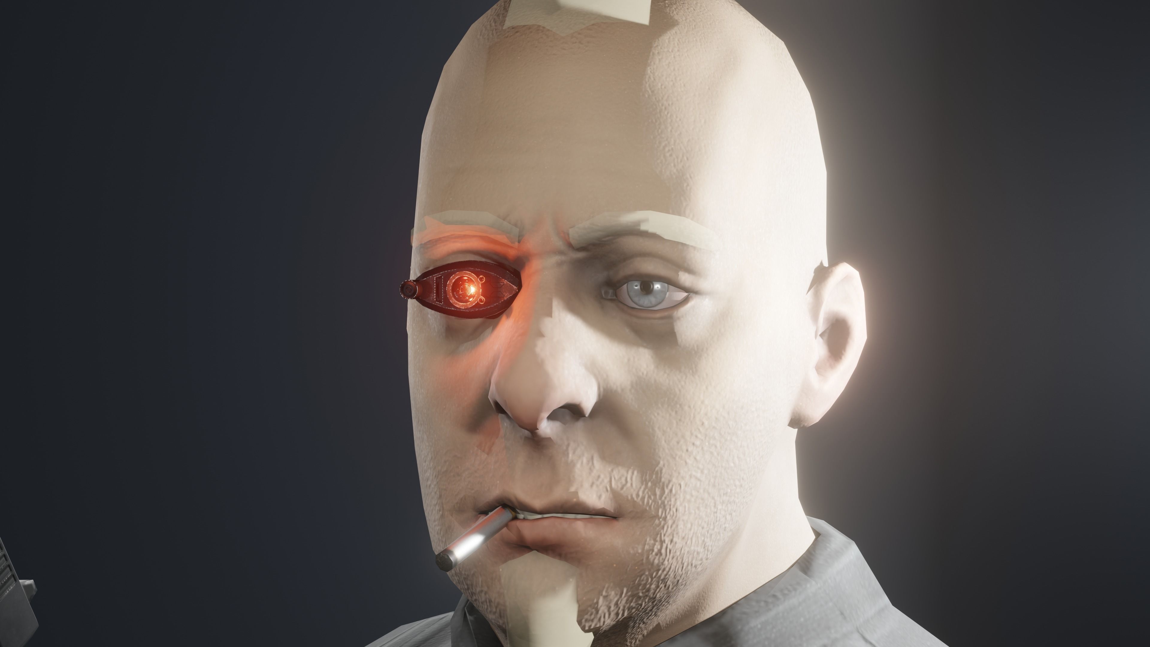 Prosthetic eye 3 Low-poly 3D model_1