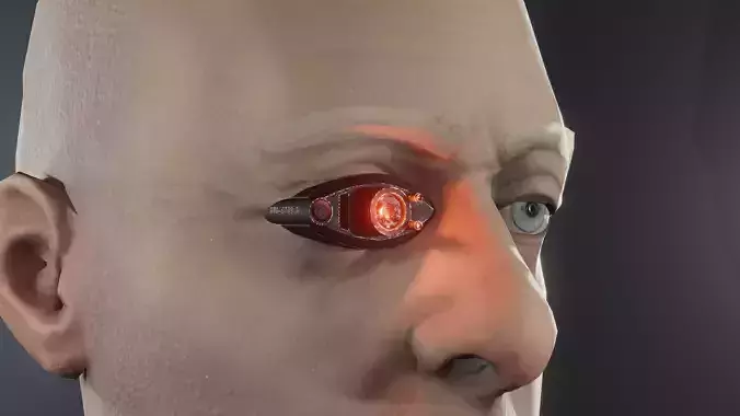 Prosthetic eye 3 Low-poly 3D model