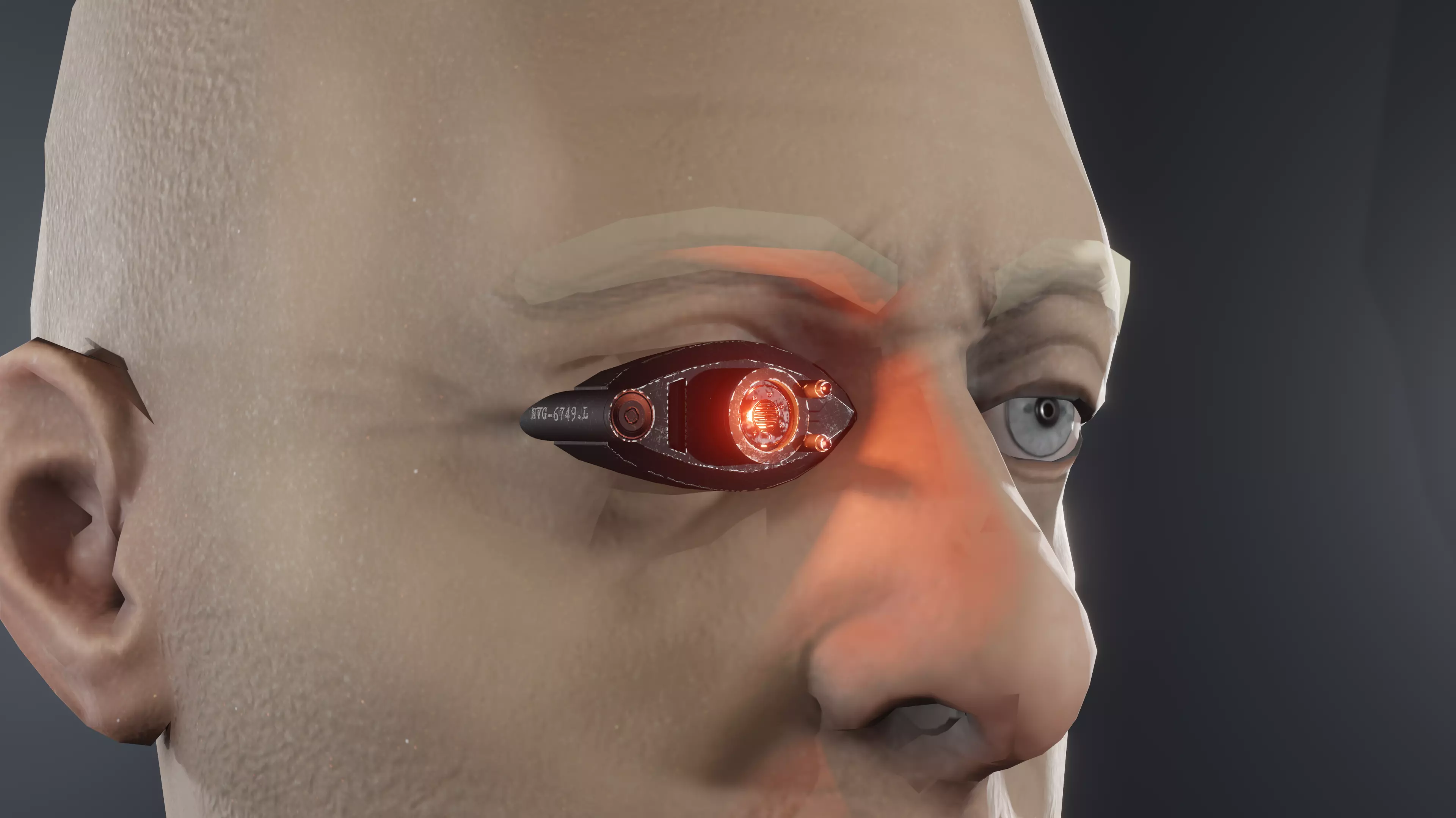Prosthetic eye 3 Low-poly 3D model_0
