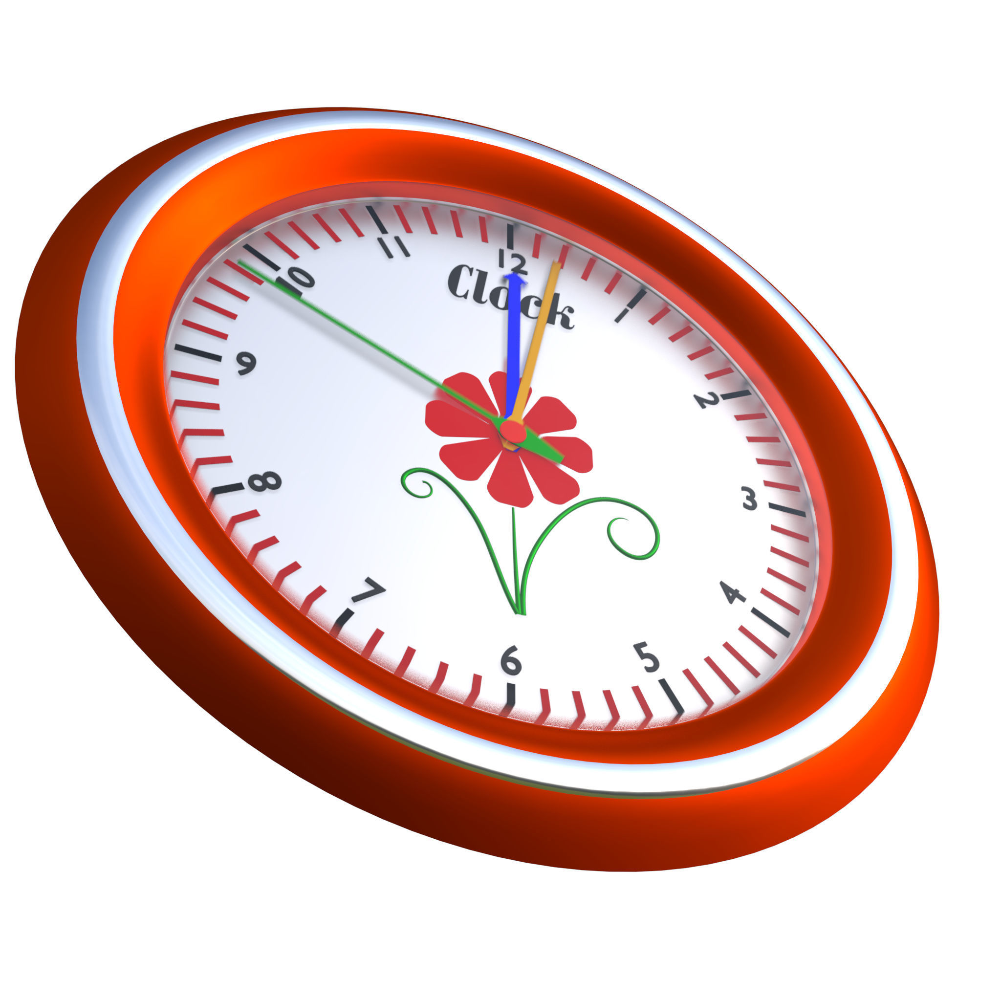 Animated clock for blender 3D model_7