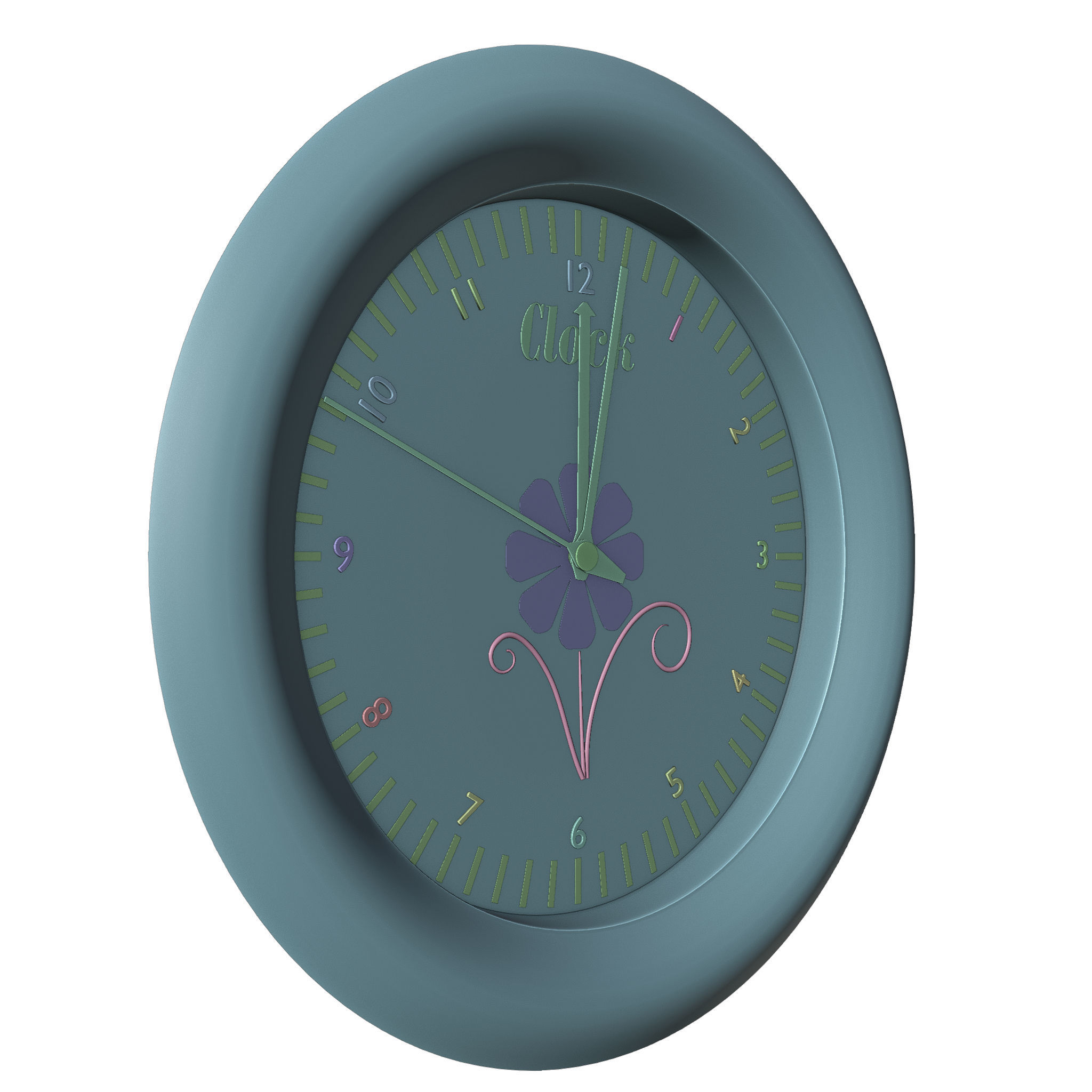 Animated clock for blender 3D model_10