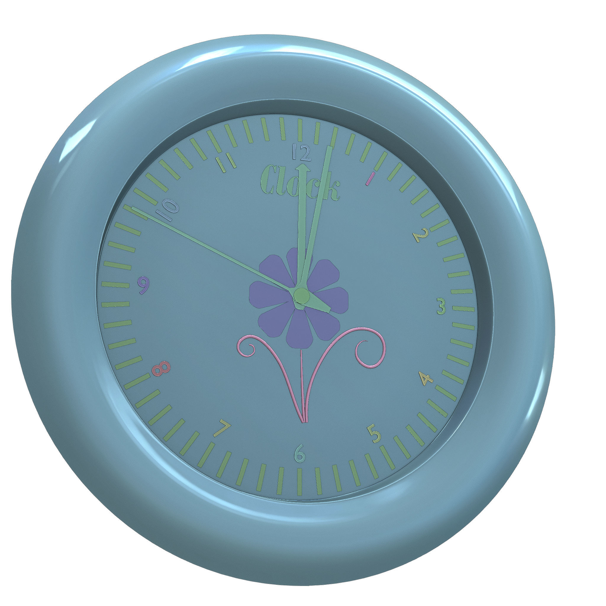 Animated clock for blender 3D model_9