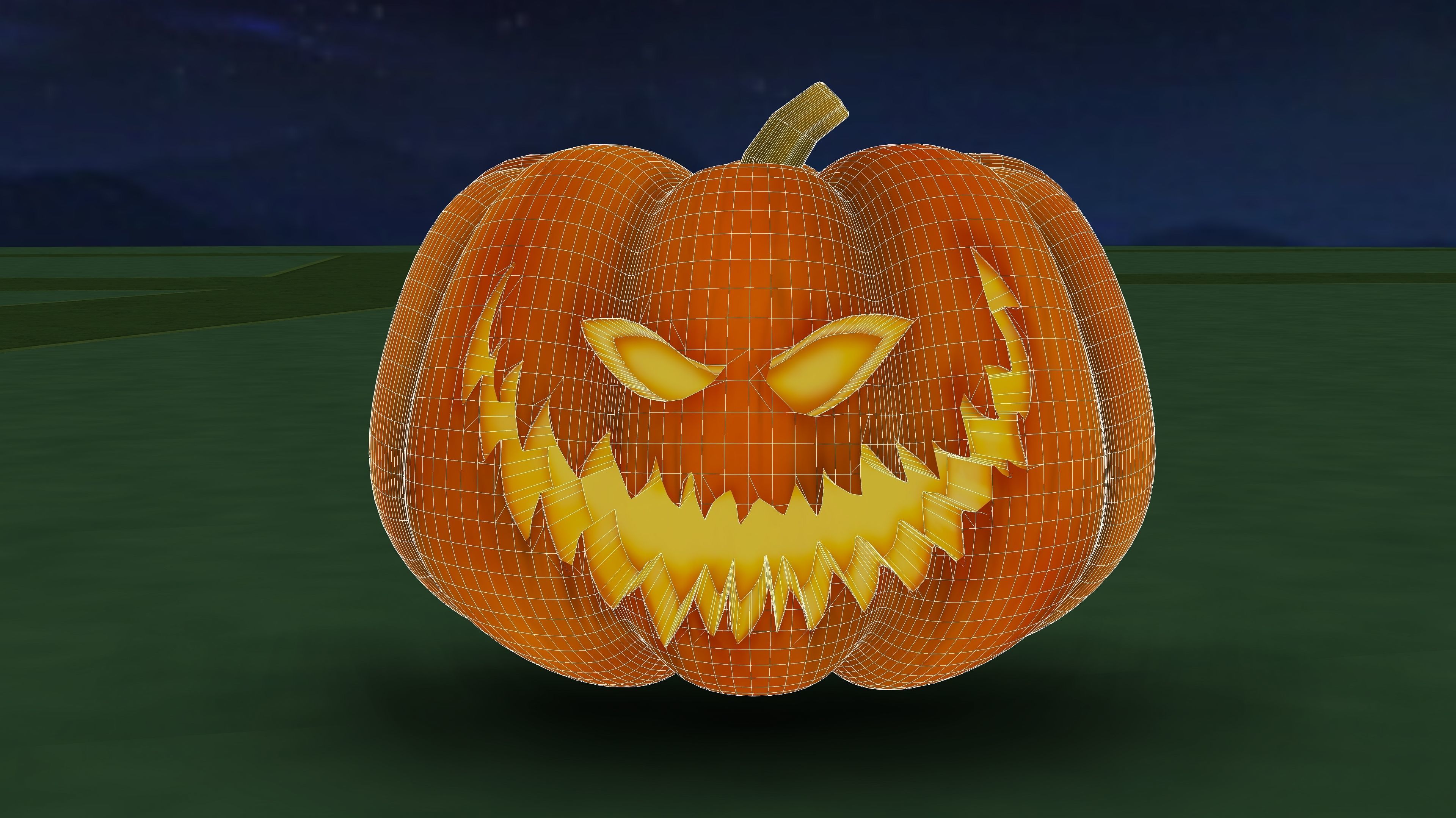 Halloween Pumpkin 3D model_12