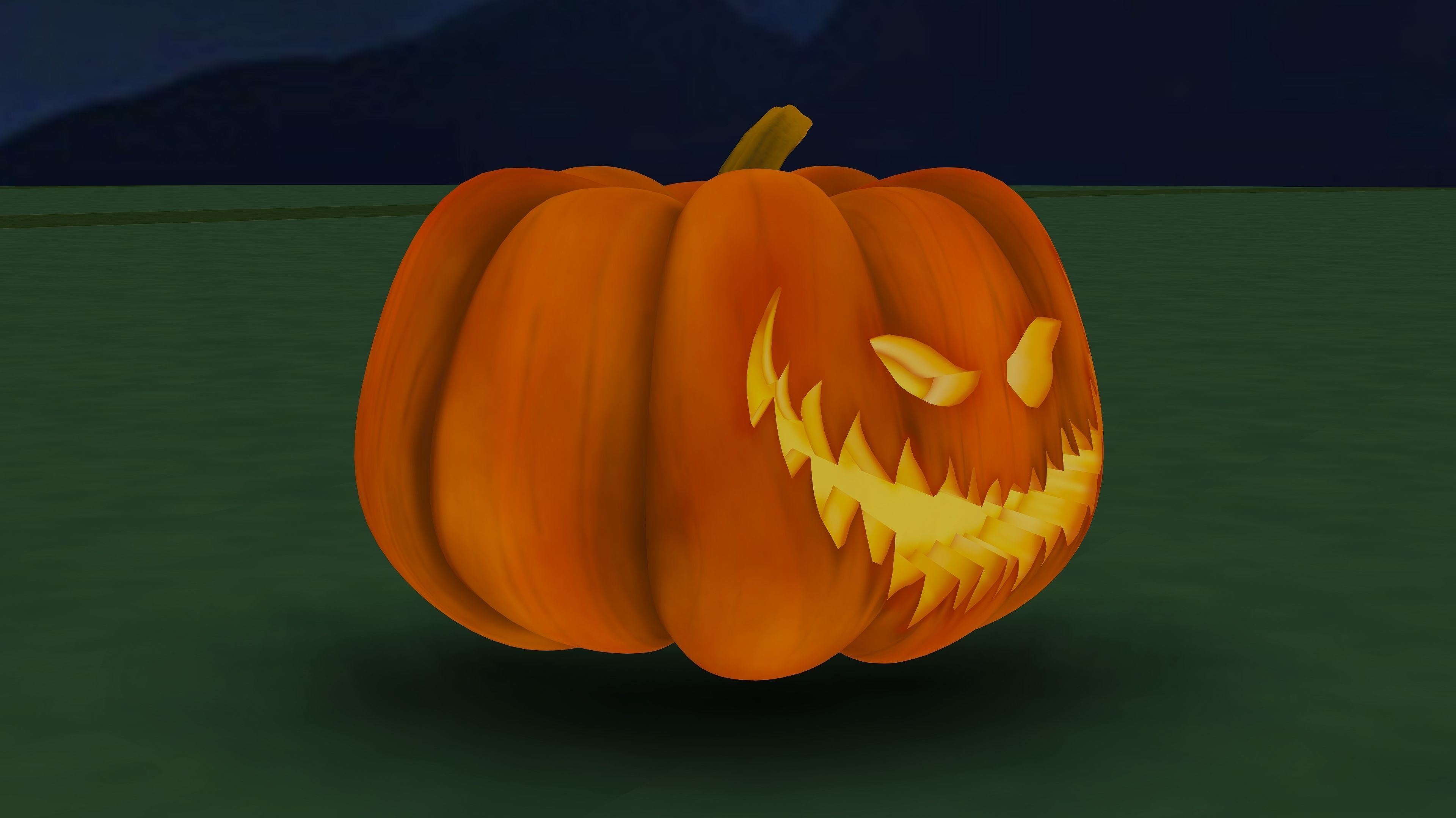 Halloween Pumpkin 3D model_8
