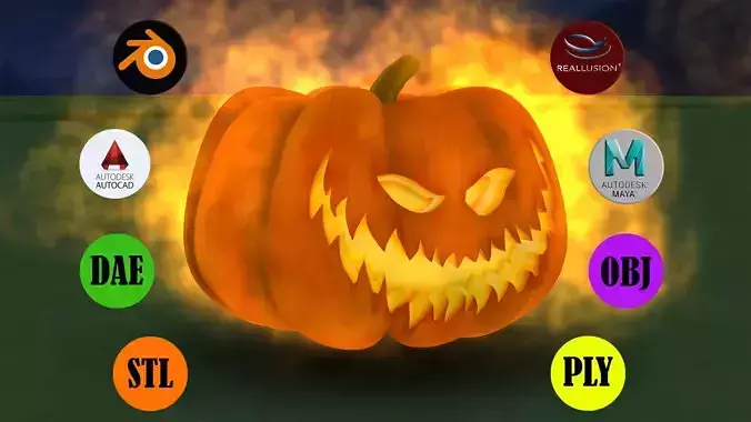 Halloween Pumpkin 3D model