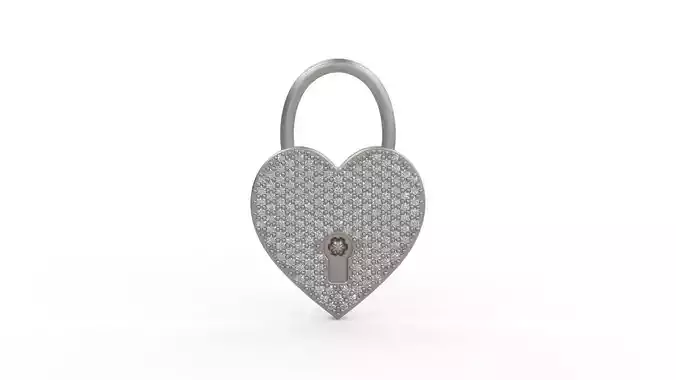 Heart Lock and Key Pendant