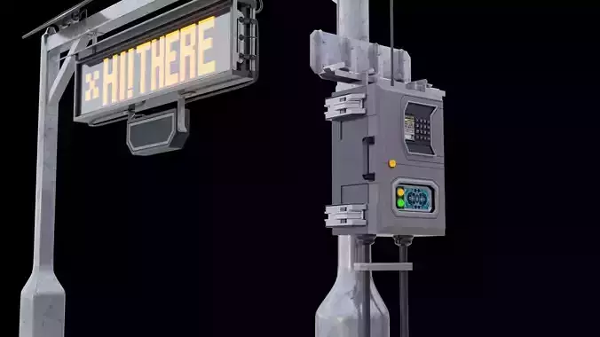 Outdoor Light modules Display 3D model 3D model